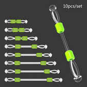 10 buc. Cârlige duble Contactor Dispozitiv Linie Spațiu Bifurcare Opt Tip Space Bean Line Instrument pivotant Accesorii de pescuit