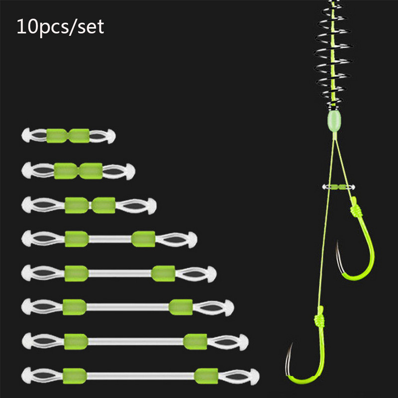 10 buc. Cârlige duble Contactor Dispozitiv Linie Spațiu Bifurcare Opt Tip Space Bean Line Instrument pivotant Accesorii de pescuit