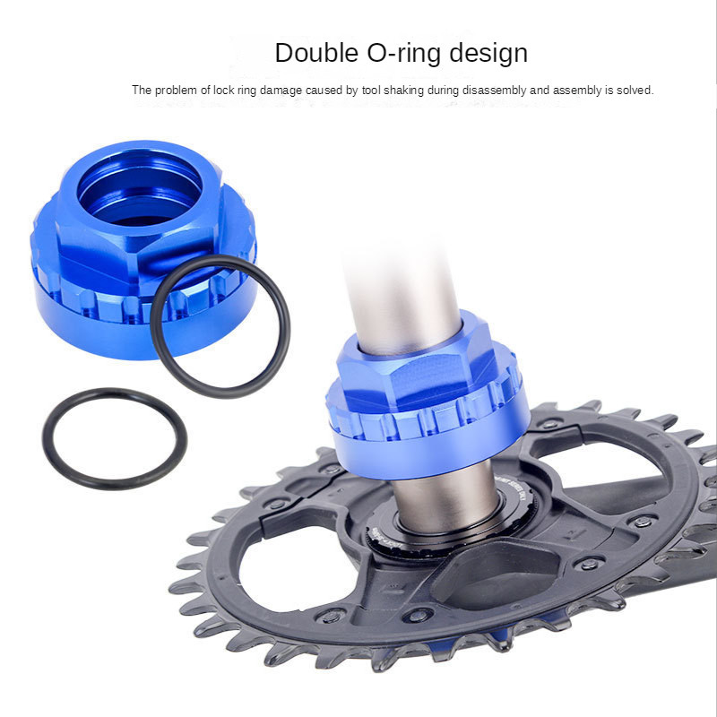 Kerékpár 12 sebességes láncgyűrű zárógyűrű adapter eltávolító eszköz Közvetlen rögzítésű láncgyűrű beszerelési eszközök M7100 M8100 M9100