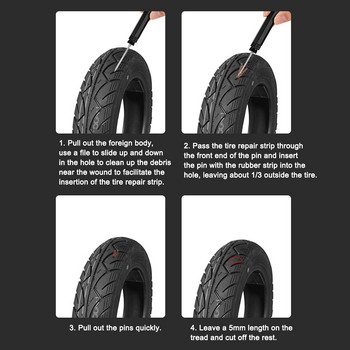 Κιτ εργαλείων επισκευής ελαστικών χωρίς σωλήνα ποδηλάτου Mini MTB Road Bike Tire Plug Flat Fix Patch Drill Portable Sealant Rubber Strape
