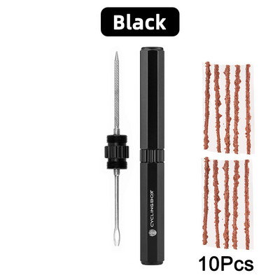 Kit de instrumente pentru repararea anvelopelor fără cameră pentru biciclete Mini MTB bicicletă de drum dop pentru anvelope Punctură plată fixare cu plasture Burghiu etanșant portabil Dună de cauciuc