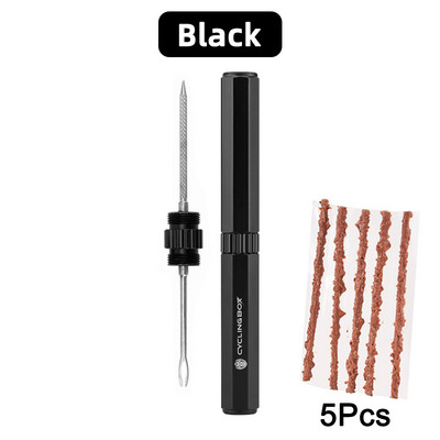 Kit de instrumente pentru repararea anvelopelor fără cameră pentru biciclete Mini MTB bicicletă de drum dop pentru anvelope Punctură plată fixare cu plasture Burghiu etanșant portabil Dună de cauciuc