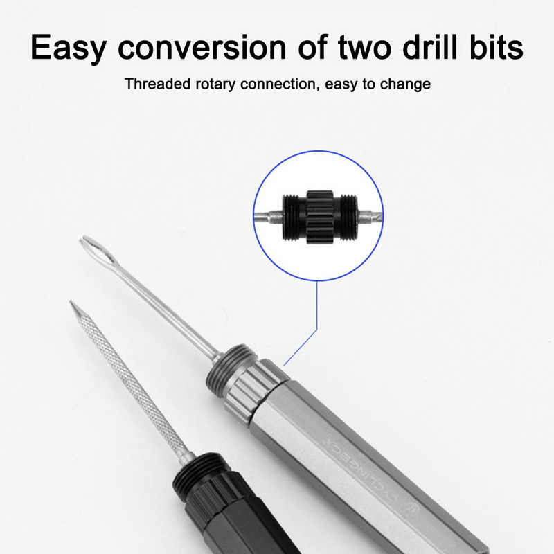 Kit de instrumente pentru repararea anvelopelor fără cameră pentru biciclete Mini MTB bicicletă de drum dop pentru anvelope Punctură plată fixare cu plasture Burghiu etanșant portabil Dună de cauciuc