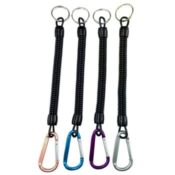 OUTKIT 18 εκατοστά κουλουριασμένο ψάρι Missed Rope Fish Pole Protector Elastic Rope Line Fishing Tackle Prevent Rod Drop Lose