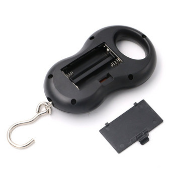 Ζυγαριά 50Kg 10G Ζυγαριά κρεμαστή Ψηφιακή Ζυγαριά Backlight Ηλεκτρονική για Ψάρεμα Βάρη Φορητή Ζυγαριά τσέπης Ζυγαριά αποσκευών Μαύρο