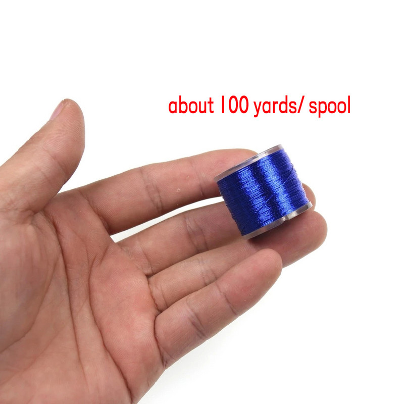 WIFREO, bobină de 100 de yarzi, undițe de pescuit metalice, ață de înfășurare pentru clădire pentru ghidaj de pescuit, cârlig cu ochi, linie de reparare a tijei de legare