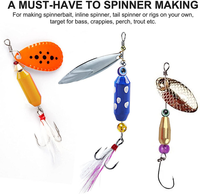 10 tk. Kalapüügi Brass Spinner Peibutuskehad DIY Fishing Sinkker kaalud Spinnerbait Carolina Rigs Taxes Rigs