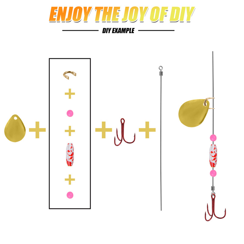 10 tk. Kalapüügi Brass Spinner Peibutuskehad DIY Fishing Sinkker kaalud Spinnerbait Carolina Rigs Taxes Rigs