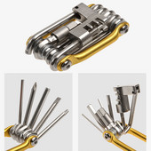 Instrumente pentru biciclete Instrumente pentru întreținere Combinație de culoare din aliaj de aluminiu Mtb Reparație de biciclete de munte cu set de reparații cu tăietor de lanț