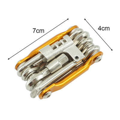 Instrumente pentru biciclete Instrumente pentru întreținere Combinație de culoare din aliaj de aluminiu Mtb Reparație de biciclete de munte cu set de reparații cu tăietor de lanț