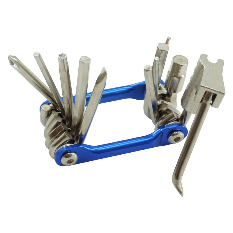 Instrumente pentru biciclete Instrumente pentru întreținere Combinație de culoare din aliaj de aluminiu Mtb Reparație de biciclete de munte cu set de reparații cu tăietor de lanț