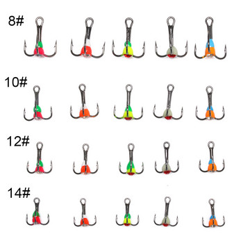 8# 10# 12# 14# Риболовни куки Зимен риболов на лед Кука с три челюсти Инструменти за принадлежности от високовъглеродна стомана Потъваща стръв Наскоро издръжлива