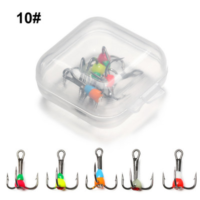 8# 10# 12# 14# õngekonksud Talvine jääpüük Kolme lõuaga konks Kõrge süsinikusisaldusega terasest tarvikud Tööriistad Uppuv sööt äsja vastupidav