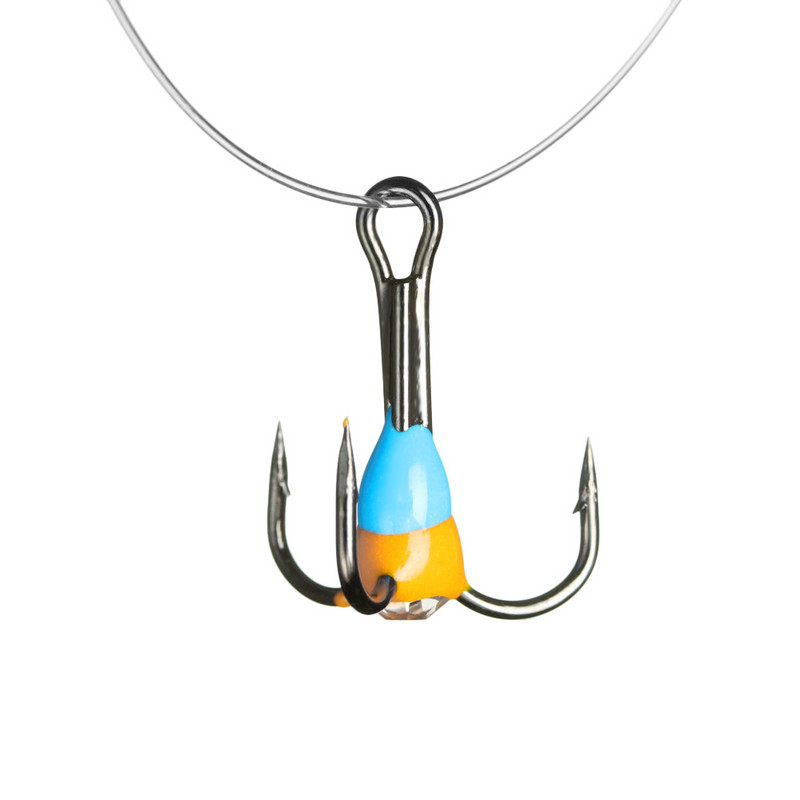 8# 10# 12# 14# õngekonksud Talvine jääpüük Kolme lõuaga konks Kõrge süsinikusisaldusega terasest tarvikud Tööriistad Uppuv sööt äsja vastupidav