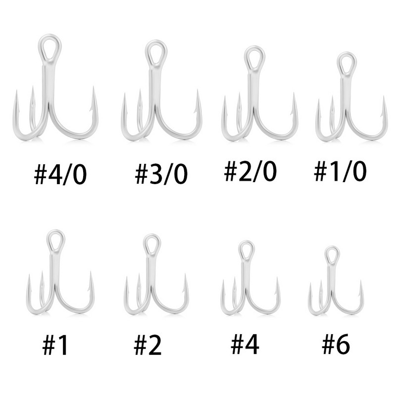 8# 10# 12# 14# õngekonksud Talvine jääpüük Kolme lõuaga konks Kõrge süsinikusisaldusega terasest tarvikud Tööriistad Uppuv sööt äsja vastupidav