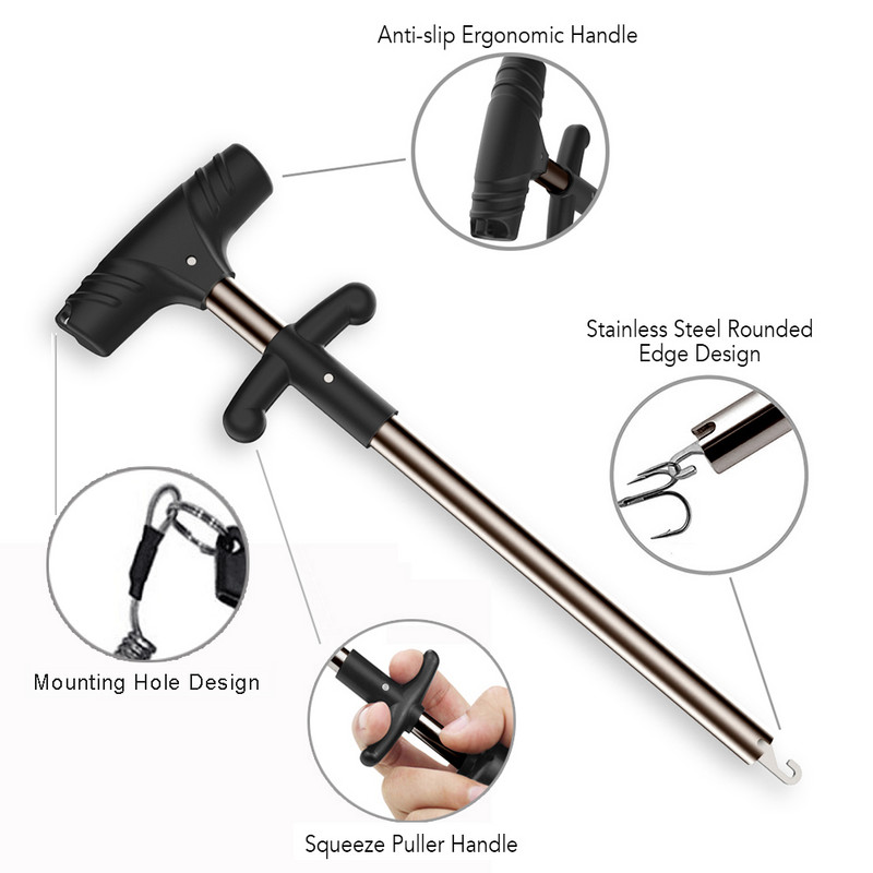 Extractor simplu pentru cârlig de pescuit, cu mâner de extragere, extractor de cârlig de pescuit, instrument pentru cârlig de pește, accesorii pentru pescuit 2022 nou