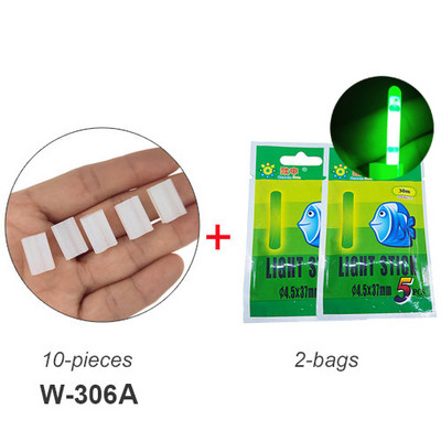 10 részes, világító horgászfénypálcika, világító bottartó Éjszakai horgászkiegészítők Horgászlámpa kapocs bot hegyéhez