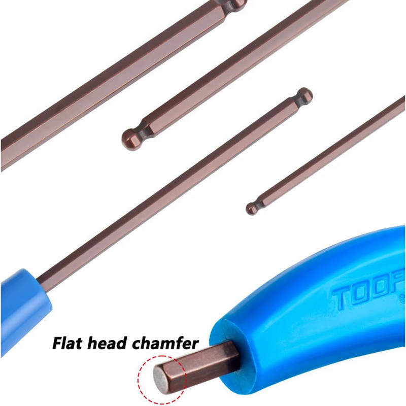TOOPRE MTB maanteejalgratta kuuskantvõti T-tüüpi PP plastikust käepide T25 mutrivõti S2 tööriistakomplekt 3 mm 4 mm 5 mm 6 mm mutrivõtme tööriistad jalgrattaparanduskomplekt