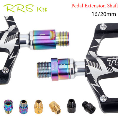 Rrskit Bicycle Pedal Extension Bolts Spacers R66E Pedal Extender Axle Crank Accessories 16Mm 20Mm For MTB Road Bike Pedal