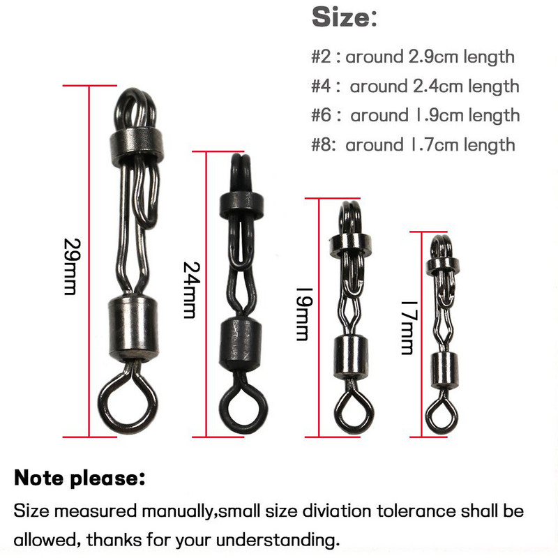 10/20 τμχ Γρήγορη αλλαγή 8-σχήματος Δαχτυλίδι Κυπρίνος Ψάρεμα Κυπρίνος Περιστρεφόμενος Περιστρεφόμενος Κυπρίνος με Κλείδωμα Αξεσουάρ ψαρέματος Σειρά πέλλετ με κούμπωμα