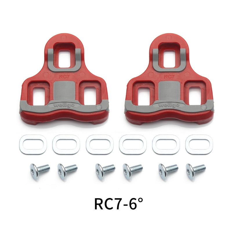 Wellgo RC7 Road Pedal Cleats 6° Remondiosad Iselukustuvad pedaali libisemisvastased klambrid 82g