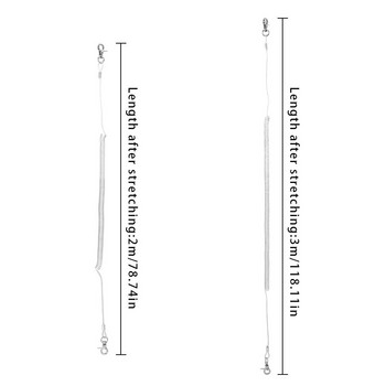 Μεταλλικό καραμπίνερ Εξωτερικό κούμπωμα κορδονιού κλειδιού Σπιράλ Stretch Μπρελόκ Τηλέφωνο Ανοιξιάτικο γάντζο Κορδόνια ψαρέματος Φορητό ελαστικό σχοινί