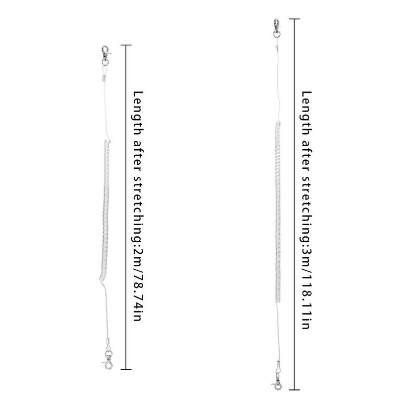 Carabinier din metal Închizătoare pentru cordon de cheie în aer liber Breloc extensibil în spirală Cârlig cu arc pentru telefon Șnur de pescuit Coarda elastică portabilă