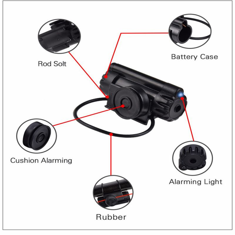 Lumină Led Mușcătură Pescuit Alarmă Electronică Buffer Sunet Clopoțel Alerta Tijă Nou Pe Clip
