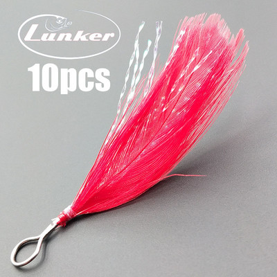 Lunker sulg 10tk isetehtud materjalist tarvikud värvilised trollingõngad kalapüügi landid lusikas popper minnow vänt söödad metallist rakised