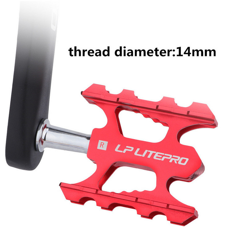 LP Litepro K3 Pedală pliabilă pentru bicicletă, aliaj de aluminiu, anti-alunecare, rulment etanșat DU, MTB Road BMX, pedale universale pentru bicicletă