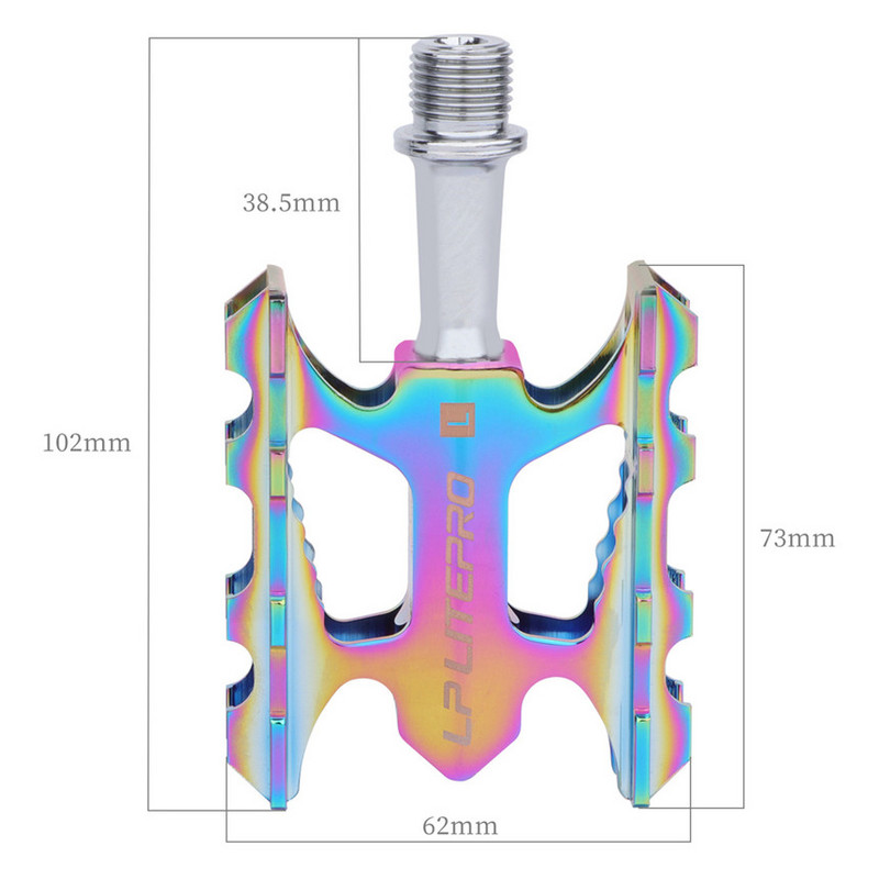 LP Litepro K3 Pedală pliabilă pentru bicicletă, aliaj de aluminiu, anti-alunecare, rulment etanșat DU, MTB Road BMX, pedale universale pentru bicicletă
