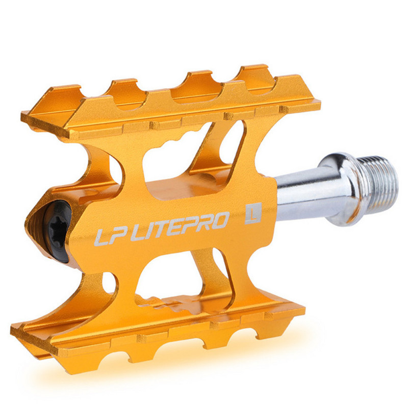 LP Litepro K3 Pedală pliabilă pentru bicicletă, aliaj de aluminiu, anti-alunecare, rulment etanșat DU, MTB Road BMX, pedale universale pentru bicicletă