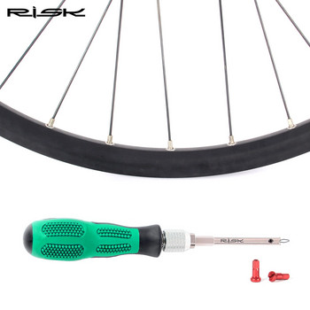 RISK Инструмент за вкарване на нипел за спици на велосипед Отвертка Ключ за отстраняване на капачката на спиците на велосипед MTB Шосеен велосипед Колело за нипел за спици Ключ