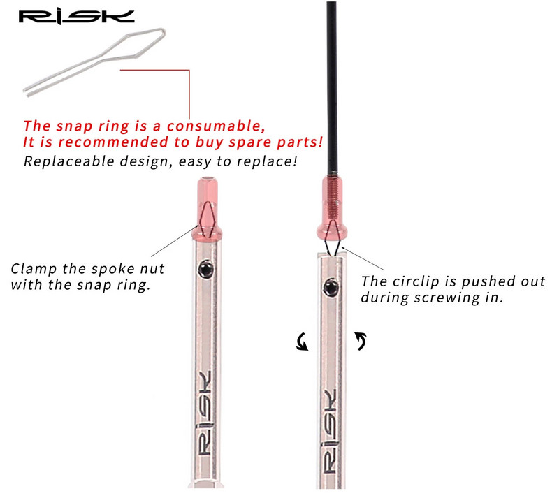 RISK Jalgratta kodara nipli sisestustööriist Kruvikeeraja Jalgratta kodarakork Eemaldamine Mutrivõti MTB maanteeratta ratta kodara nipli võti