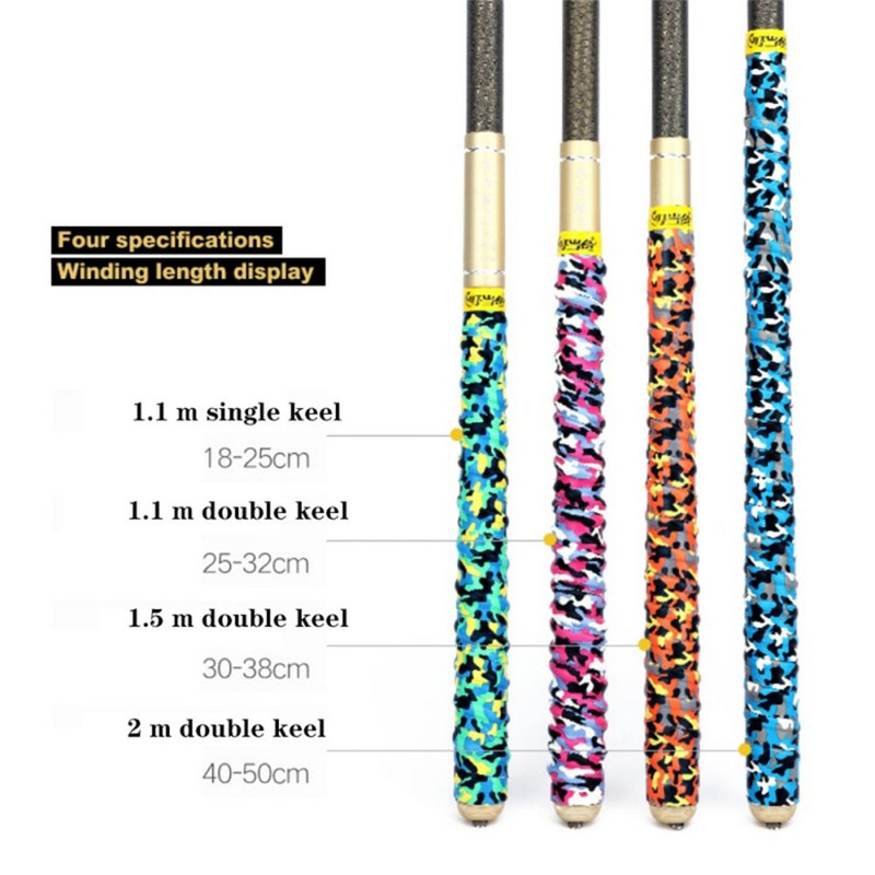 11m/2m veekindlad õngeritvad Aksessuaarid Kamuflaaživärvi libisemisvastane teip Higipael Kuumuskahanev mähis reketi käepidemed