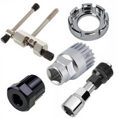 Velosipēdu remonta instrumenti Velosipēdu ķēdes pārtraucējs griezējs Velosipēda apakšējā kronšteina noņemšanas kloķis nosūcējs Spararata noņemšanas uzgriežņu atslēga