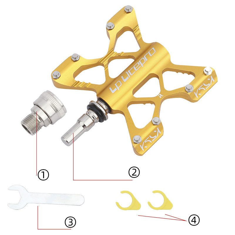 Litepro K5 gyorskioldó pedál szélesített csúszásmentes ultrakönnyű alumínium ötvözet DU tömített csapágyas összecsukható kerékpárpedálok MTB kerékpár alkatrész