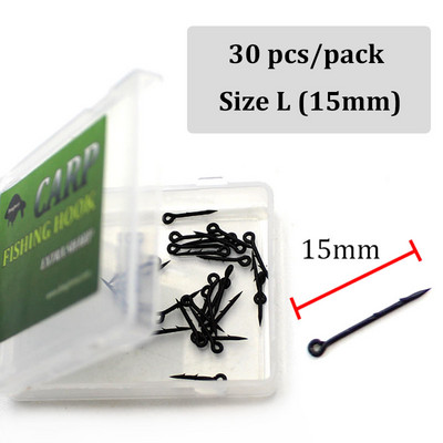 30 tk Karpkalapüügi tarvikud Sööt Spike Ronnie Hair Rig Sööt karpkala konksu Sööt Maggot Boilies Pin Feeder Tackle Carp