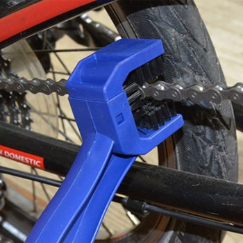 Βούρτσα καθαρισμού ποδηλάτου Αλυσίδα καθαρισμού αλυσίδας μοτοσικλέτας Πλαστική βούρτσα ποδηλάτου ποδηλάτου Moto Brush Cycling Clean Cleaner Εργαλείο καθαρισμού εξωτερικού χώρου
