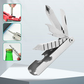 Mitmeotstarbeline kokkupandav tööriist võtmehoidja Phillipsi lameda teraga kruvikeerajaga EDC mitmeotstarbeline remonditööriist mobiiltelefoni hoidik