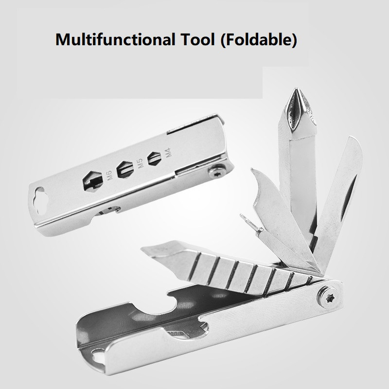 Mitmeotstarbeline kokkupandav tööriist võtmehoidja Phillipsi lameda teraga kruvikeerajaga EDC mitmeotstarbeline remonditööriist mobiiltelefoni hoidik