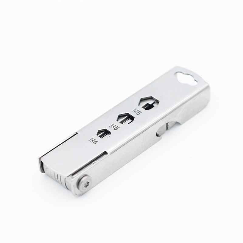 Mitmeotstarbeline kokkupandav tööriist võtmehoidja Phillipsi lameda teraga kruvikeerajaga EDC mitmeotstarbeline remonditööriist mobiiltelefoni hoidik