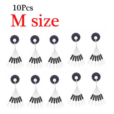 10 készlet 60 db Henger alakú horgászbab forgatható csíptető csatlakozók halak úszó dugó bab süllyesztő megállók csatlakozó horgászzsinór