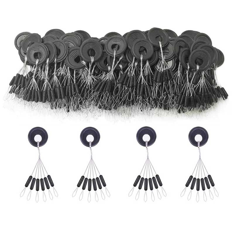 10 készlet 60 db Henger alakú horgászbab forgatható csíptető csatlakozók halak úszó dugó bab süllyesztő megállók csatlakozó horgászzsinór