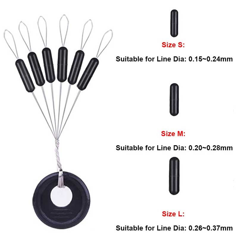 10 készlet 60 db Henger alakú horgászbab forgatható csíptető csatlakozók halak úszó dugó bab süllyesztő megállók csatlakozó horgászzsinór
