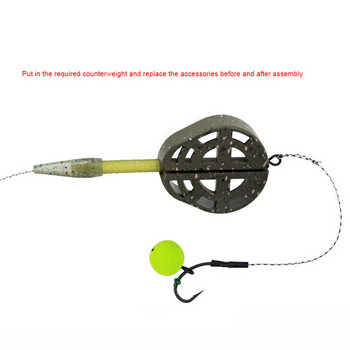 1-10 τμχ 25g/35g Inline Method Feeder Bait Thrower Bait Plumb Fishing Carp Feeder Καλούπι Κράμα ψευδαργύρου Pesca Iscas Fishing Tackle