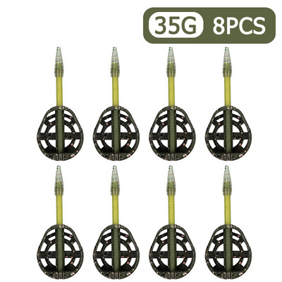 1-10db 25g/35g Inline Method Feeder Csalidobó Csali Plumb Pontyhorgász Feeder Penész Cink ötvözet Pesca Iscas horgászfelszerelés