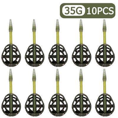 1-10db 25g/35g Inline Method Feeder Csalidobó Csali Plumb Pontyhorgász Feeder Penész Cink ötvözet Pesca Iscas horgászfelszerelés