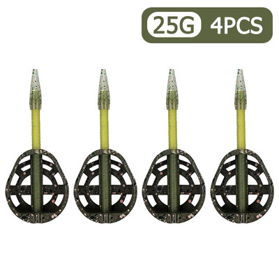 1-10db 25g/35g Inline Method Feeder Csalidobó Csali Plumb Pontyhorgász Feeder Penész Cink ötvözet Pesca Iscas horgászfelszerelés