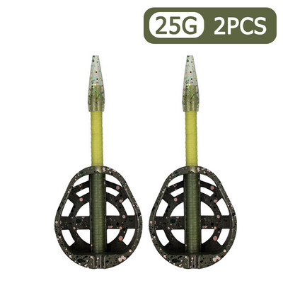 1-10db 25g/35g Inline Method Feeder Csalidobó Csali Plumb Pontyhorgász Feeder Penész Cink ötvözet Pesca Iscas horgászfelszerelés